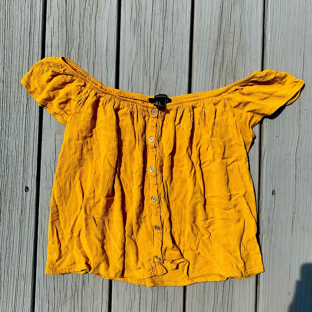 Forever 21 Yellow Blouse